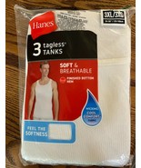 3 Pack Hanes Tagless Tanks Mens Soft Breathable 3XL NIP Wicking Cool Fabric - $8.90