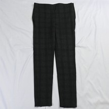 Ann Taylor 4 Gray Windowpane Side Zip Ponte Skinny Stretch Dress Pants - $19.59