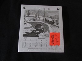 2008 Calendar Date Pad 4 1/4 X 4 3/4  Sealed Fits Most Coke Calendar Hol... - £1.94 GBP