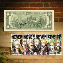 Germ Warfare Awareness Never Give Up - Founding Fathers $2 Bill SIGNED by Rency - £19.49 GBP