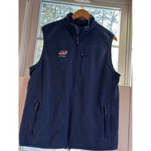 Vineyard Vines Mens USA Flag Whale Blue Full Zip Vest &quot;Georgia&quot; sz medium - $31.49