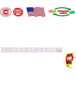 12-Inch Beveled Transparent Ruler with Zero Centering for Precision Accu... - $262.96 MXN