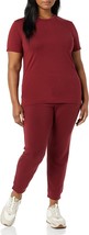Amazon Women&#39;s Dark Red Perfect Short-Sleeve T-Shirt - Plus Size: 6X - £9.89 GBP