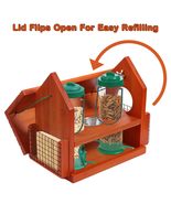 Large Bird Feeders House for Outside Hanging with Two Food containers an... - £23.58 GBP
