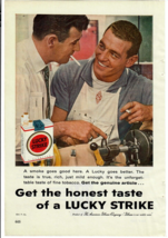 1959 Lucky Strike Vintage Print Ad Get The Honest Taste Cigarettes Tobacco - £11.53 GBP