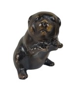 Vintage Groundhog Bronze Copper Wash Figural Decor heavy metal  - £53.33 GBP
