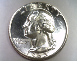 1963 Washington Quarter Choice Uncirculated / Gem Ch. Unc. / Gem Nice Original - $16.00