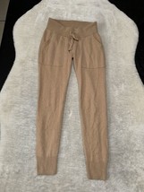 White And Warren Tan 100% Cashmere Jogger Pants Size Medium - £75.75 GBP