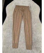 White And Warren Tan 100% Cashmere Jogger Pants Size Medium - £67.47 GBP