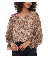 LARGE Vince Camuto Women&#39;s V-Neck Blouson- Sleeve Blouse BNWTS $79.00 - $659.52 MXN