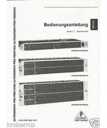 Behringer FBQ1502/3102/6200 EQ Deutsch/German OWNERS MANUAL Bedienungsan... - $408.26 MXN