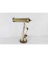 Vintage 70s Distressed Brass Treble Clef Music Adjustable Piano Desk Lam... - $89.05