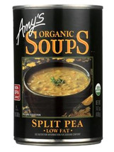 Amy&#39;s Organic Low Fat Split Pea Soup, 14.1 oz Can, Case of 12 vegan - £63.12 GBP