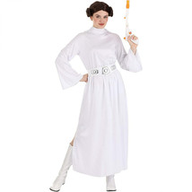 Star Wars Princess Leia Hooded Women&#39;s Halloween Costume White - £57.53 GBP