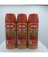 Krylon Wood Stain Redwood 3604 Exterior Semi-Transparent 12 Oz New Set Of 3 - $51.41
