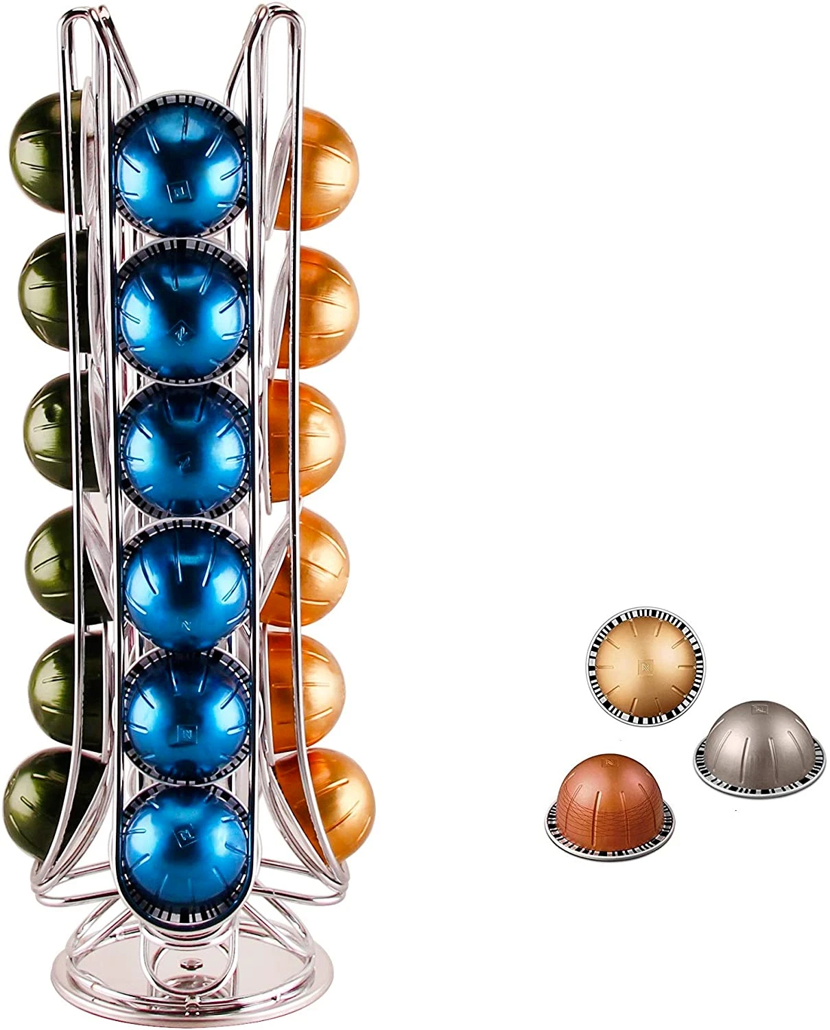 EXZACT Coffee Capsule Holder, Compatible with Vertuo Nespresso Pods 24pc... - $471.77 MXN