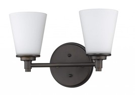 Two Light Bronze Wall Light with Frosted Glass Shade - $203.89