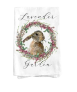 Spring Bunny Lavender Garden Flour Sack Dish Towel Kitchen Tea Towel - $127.16 MXN
