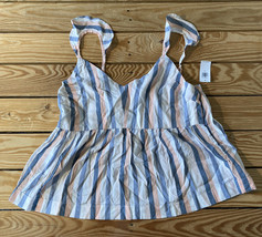 old navy NWT women’s stripe peplum camisole size XS blue pink T4 - £9.98 GBP