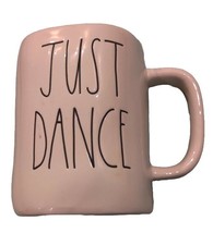 Rae Dunn Artisan Collection by Magenta Just Dance 290 White Mug Cup Black Letter - £6.14 GBP