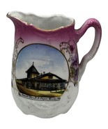 Mobile Ohio Railroad Depot Macon Mis. Commemorative Creamer Pitcher Germ... - $31.98 CAD