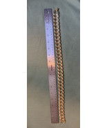 Napier large link chain necklace gold tone 18&quot; signed vintage costume je... - $34.17 CAD