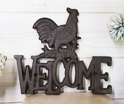 Ebros Rustic Country Farm Rooster Chicken Welcome Sign Wall Decor Cutout... - $26.99