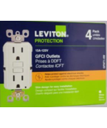 Leviton M42GFNT14W 15A-125V Duplex Outlet - White - (Pack of 4) - $76.64 CAD