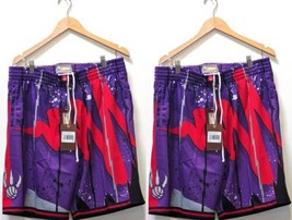 Mitchell &amp; Ness Men&#39;s Purple Toronto Raptors 1998 Hyper Hoop Shorts XL NWT - $62.99