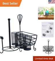 Portable Antique Black Picnic Caddy with Removable Handle - Effortless H... - $40.00
