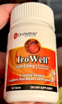 Dr.WellMe Nutrition IroWell Red Blood Cell Production (30 Caps/65mg Iron... - $14.91