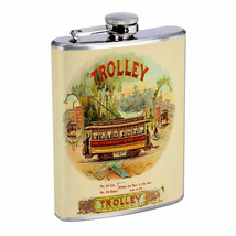 Vintage Cigar Box Poster D19 Flask 8oz Stainless Steel Hip Drinking Whiskey - £11.65 GBP