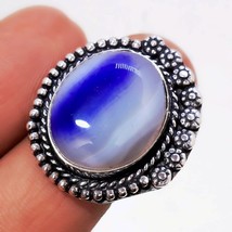 Purple Botswana Agate Gemstone Handmade Fashion Ethnic Ring Jewelry 8&quot; SA 83 - £3.92 GBP