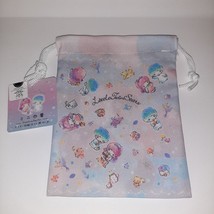 Sanrio Little Twin Stars Mini Drawstring Bag 5.5&quot;x7.5&quot; New From Japan Kiki Lala - £6.32 GBP