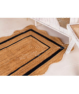 square jute rug, cotton jute rug, kichen rug, runner rug, home decor jut... - $1,956.12 MXN