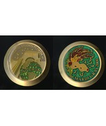 UNIVERSAL STUDIOS 2000 MARDI GRAS HEAVY BRONZE &amp; CLOISONNE COIN MEDALLION - $20.51 CAD