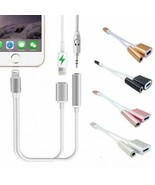 Dual Adapter 3.5mm Headphone &amp; Charger 2 in 1 Adapter for iPhone 12 11 X... - $9.95