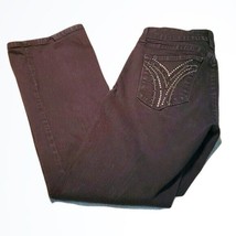 NYDJ Black Straight Leg Jeans w Bead Work Petite Size 2P Waist 26 Inches - £26.57 GBP