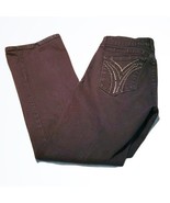 NYDJ Black Straight Leg Jeans w Bead Work Petite Size 2P Waist 26 Inches - $33.25