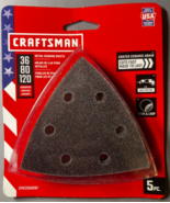5 Pk Craftsman CMXZXGA9167 Assorted Grits Sanding Sheets Fits Oscillatin... - $14.84