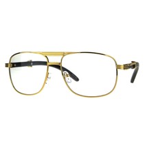 Mens Clear Lens Glasses Square Navigator Wood Buff Fashion Eyeglasses - £15.59 GBP