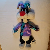 Ace Sylvester the Cat Loony Tunes Jester 17.5" Plush Soft Toy Stuffed Animal - $29.69