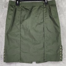 White House Black Market Skirt Womens 14 Green Straight Y2K Business Casual - £34.81 GBP