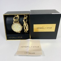 Kendall + Kylie Quartz Movement Gold Watch Chunky Chain w/ Bracelet New In Box - £14.14 GBP