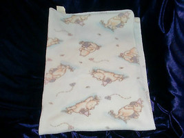 Disney Classic Pooh Piglet Honey Pots Butterflies Leaves Fleece Blanket 30 X 40 - £13.33 GBP