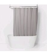 Made By Design Waterproof Fabric Shower Liner Gray 71x71 Heavy Weight - $21.99