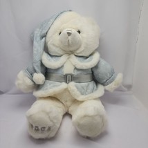 Christmas Snowflake Teddy Bear Plush  2003 Stuffed Animal 18&quot; light blue - $16.83