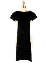 VTG 1950s Faux Karakul Fur Over-Collar Couture Estate Taffeta Lined Even... - $67.95