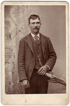 Cabinet Photo of Young Man, Named Late 1800s-early 1900s Good Condition as shown - £10.35 GBP