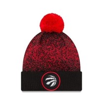 New Era NBA Bobble Toronto Raptors 2017 On Court Sports Knit Red Beanie Hat - £17.73 GBP